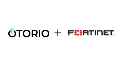 Logos of OTORIO and Fortinet