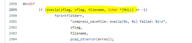 tcpdump execution of the post-rotate command